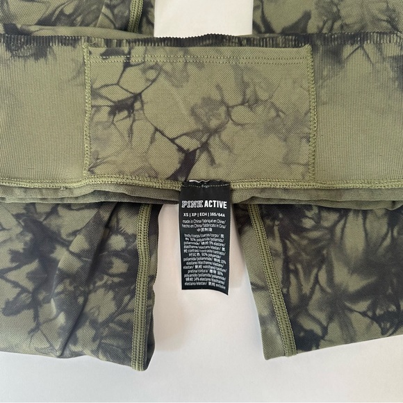 Victoria Secret PINK active seamless leggings worn once Size XS Vintage Green - Picture 5 of 6